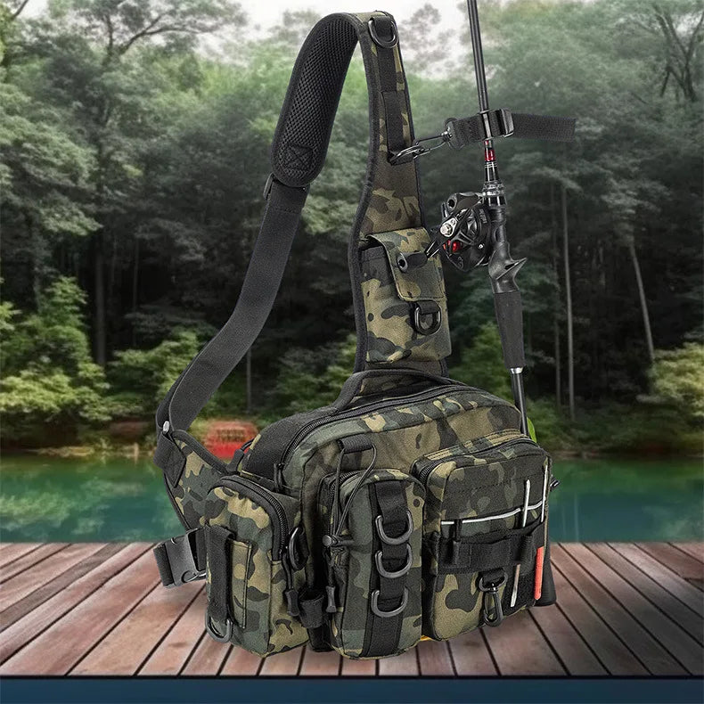 Outdoor Shoulder Bag Sports Climbing Backpack Tactical Hiking Camping Daypack Fishing Backpack