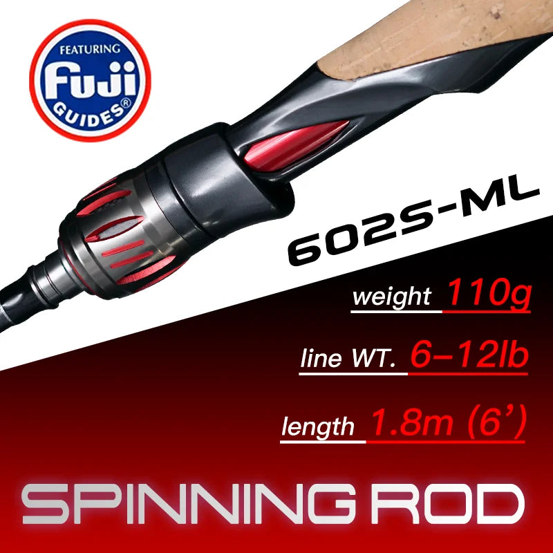 SeaSir Repeater Spinning Rod Fuji Guide Carbon 2A Cork 6Kg