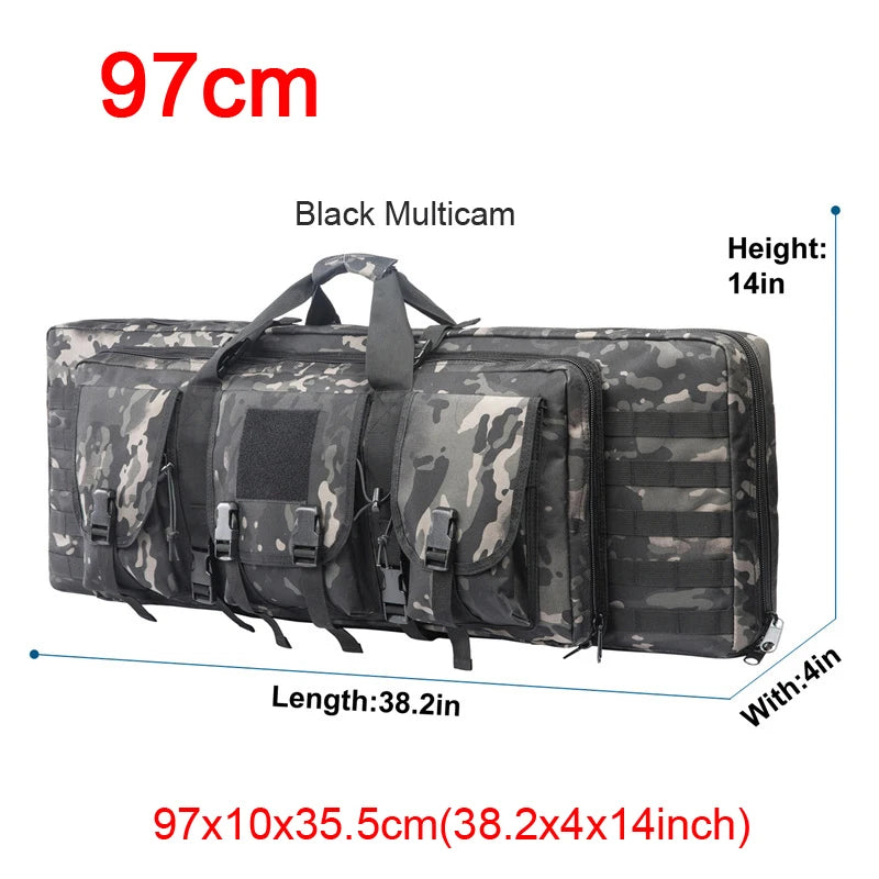 LQARMY Tactical Double Rifle Case Molle Backpack Holster