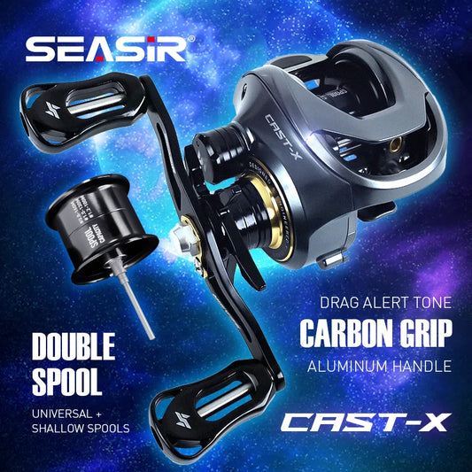 Seasir Cast X Baitcasting Reel 7.3 To 1 Gear Ratio Aluminum