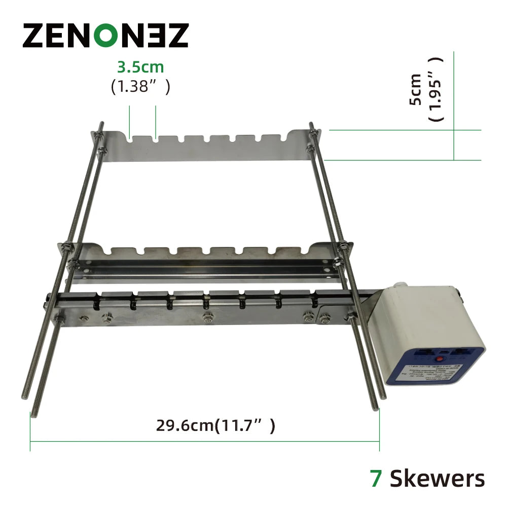 Zenonez Stainless Steel Universal Rotisserie Skewer Kit
