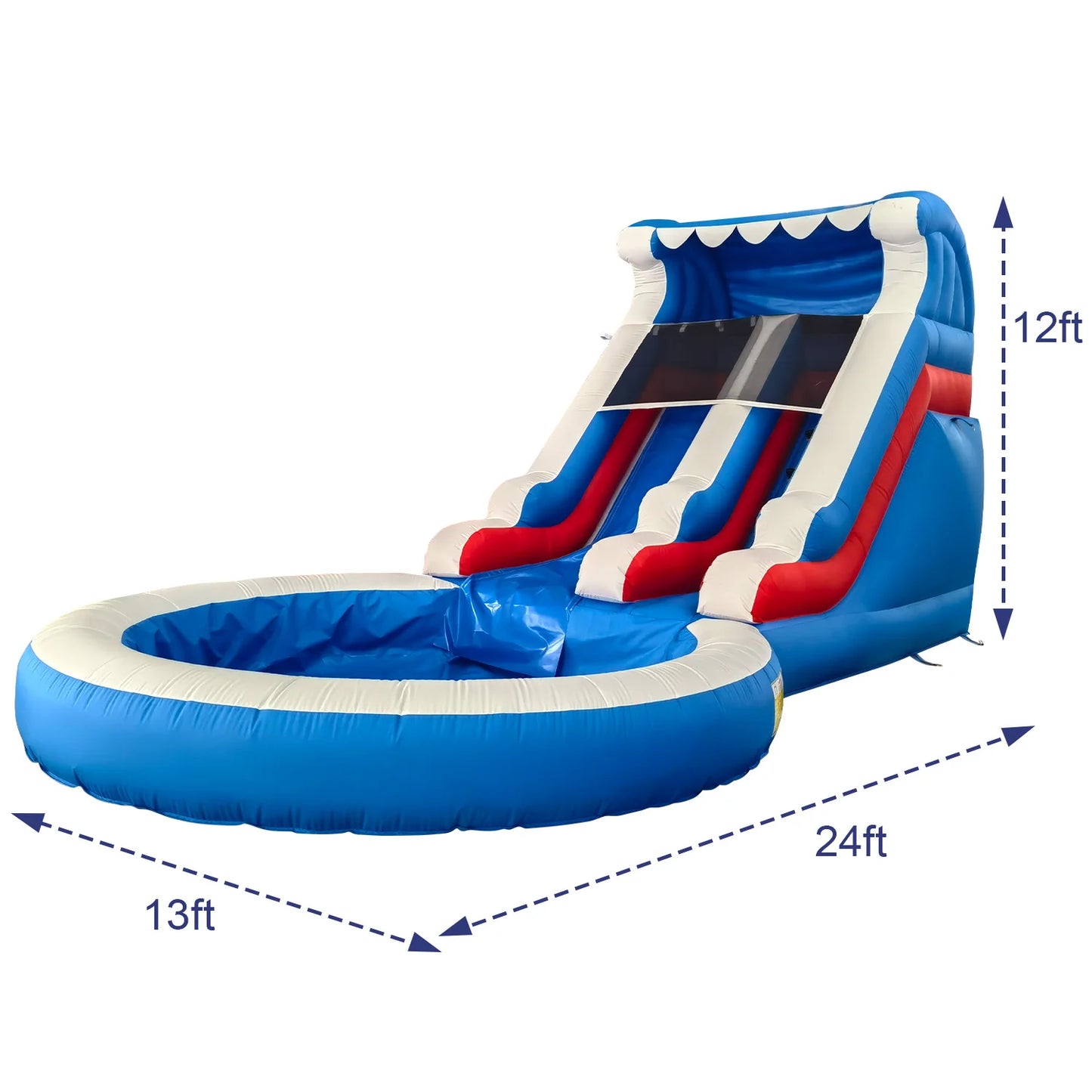 King Inflatable Summer Outdoor Slide Air Bounce Water Amusement Play Equipment Inflatable Water Double Slide Bubble Ball Pit