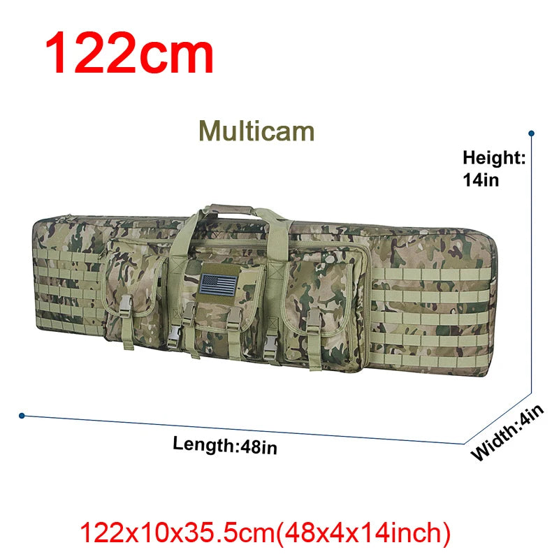 LQARMY Tactical Double Rifle Case Molle Backpack Holster