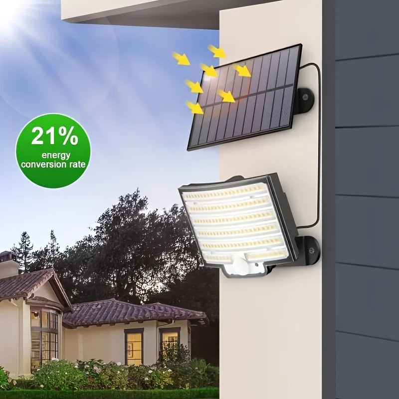 Solar LED Motion Sensor Waterproof Flood Light Remote