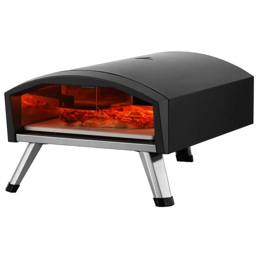 12 Inch Outdoor Portable Gas Pizza Oven Foldable Iron Spray Camping Aluminum Copper Alloy