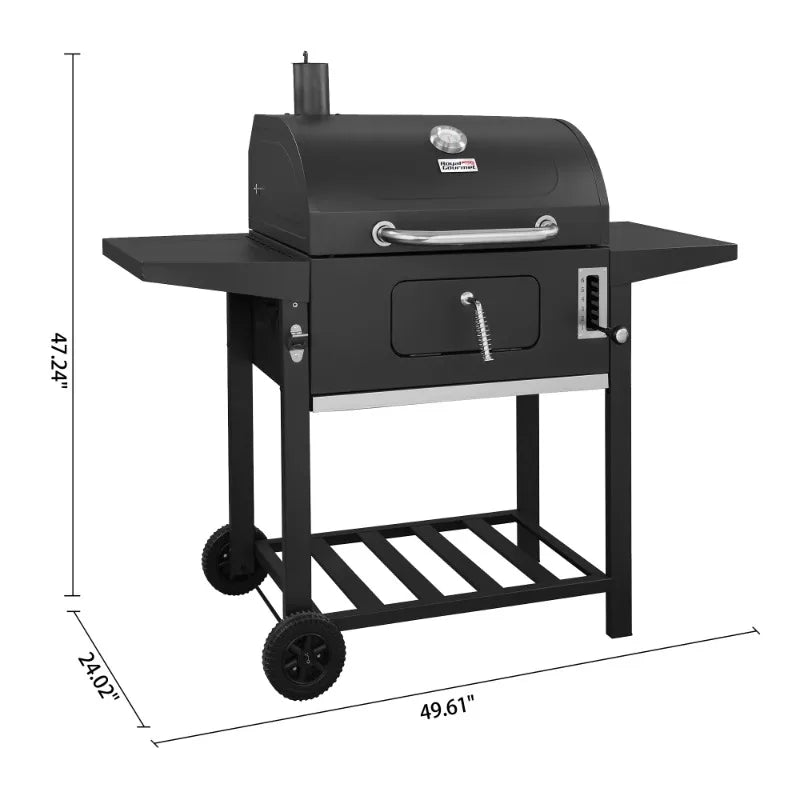 Cd1824ac 24 Inch Charcoal Grill With Cover Large Cooking Area Durable Outdoor Barbecue