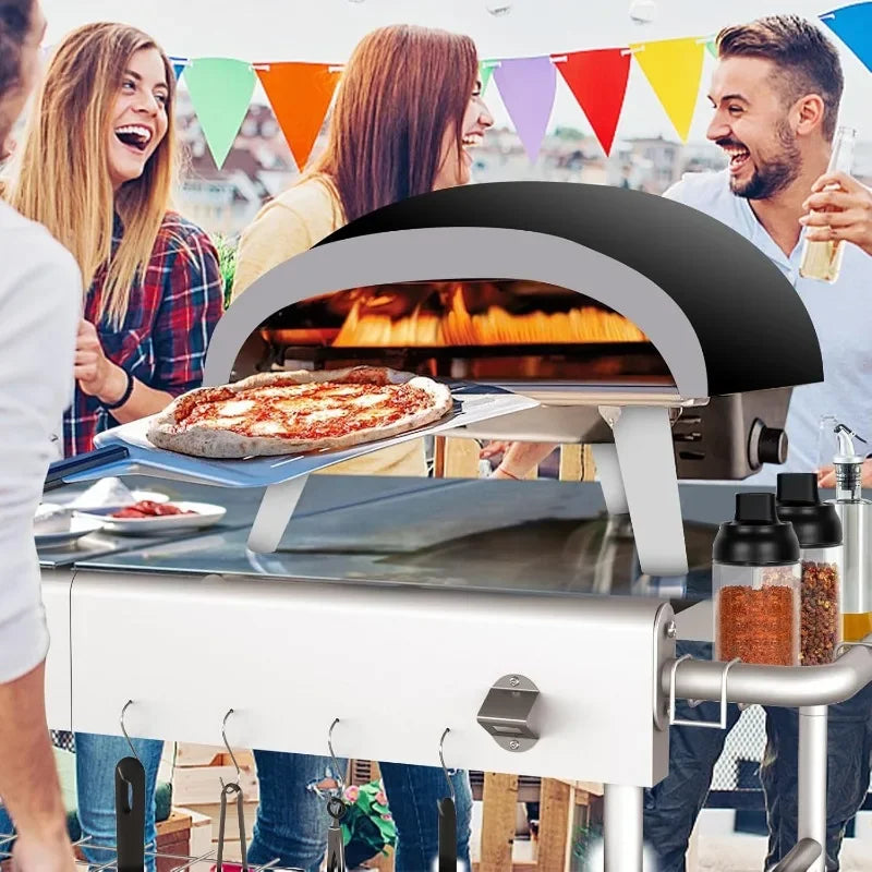 Pizza Oven Table Grill Cart for Koda Karu Fyra 16 and 12 with Movable Pizza Topping Station Prep Workcart Outdoor Grill Table Stand