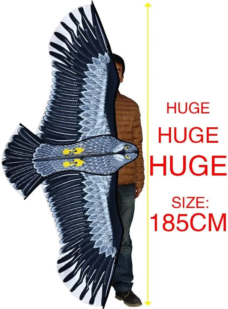 New Outdoor Fun Sports Huge 185cm Eagle Kite With Handle Line Novelty Toy For Adults And Kids Large Good Flying