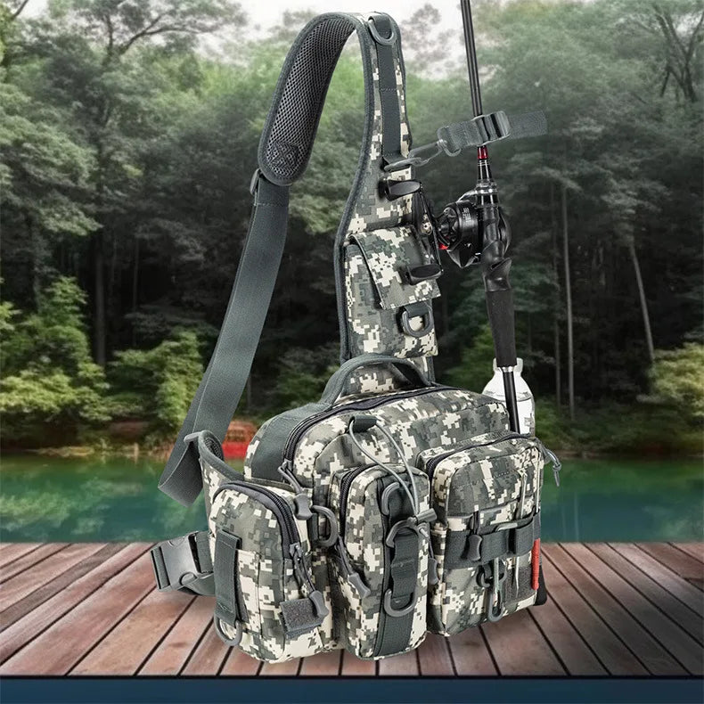 Outdoor Shoulder Bag Sports Climbing Backpack Tactical Hiking Camping Daypack Fishing Backpack