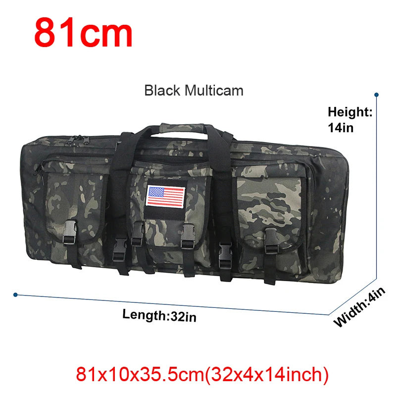 LQARMY Tactical Double Rifle Case Molle Backpack Holster