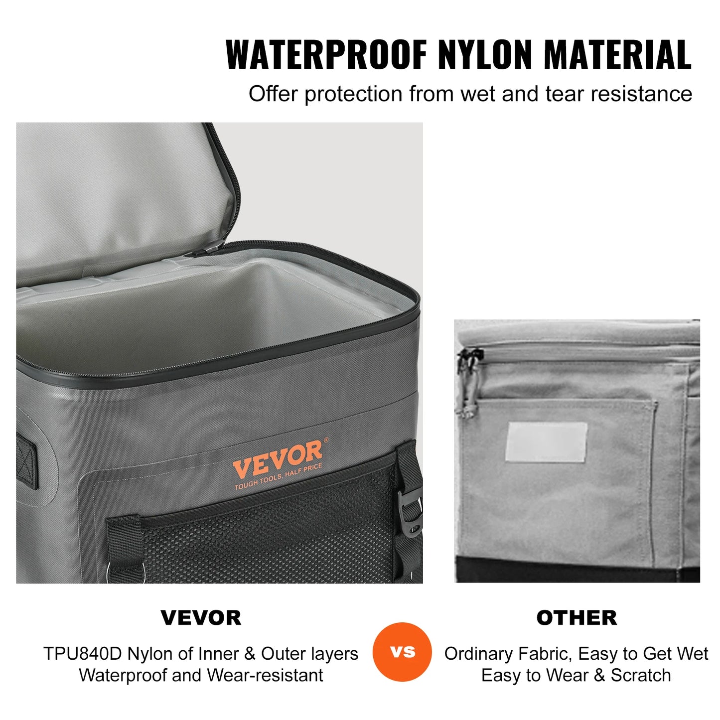 Vevor 16 24 30 Cans Soft Cooler Bag Leakproof Waterproof Portable Design