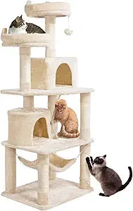 Yaheetech 62.5in Cat Tree Condo With Platform And Hammock