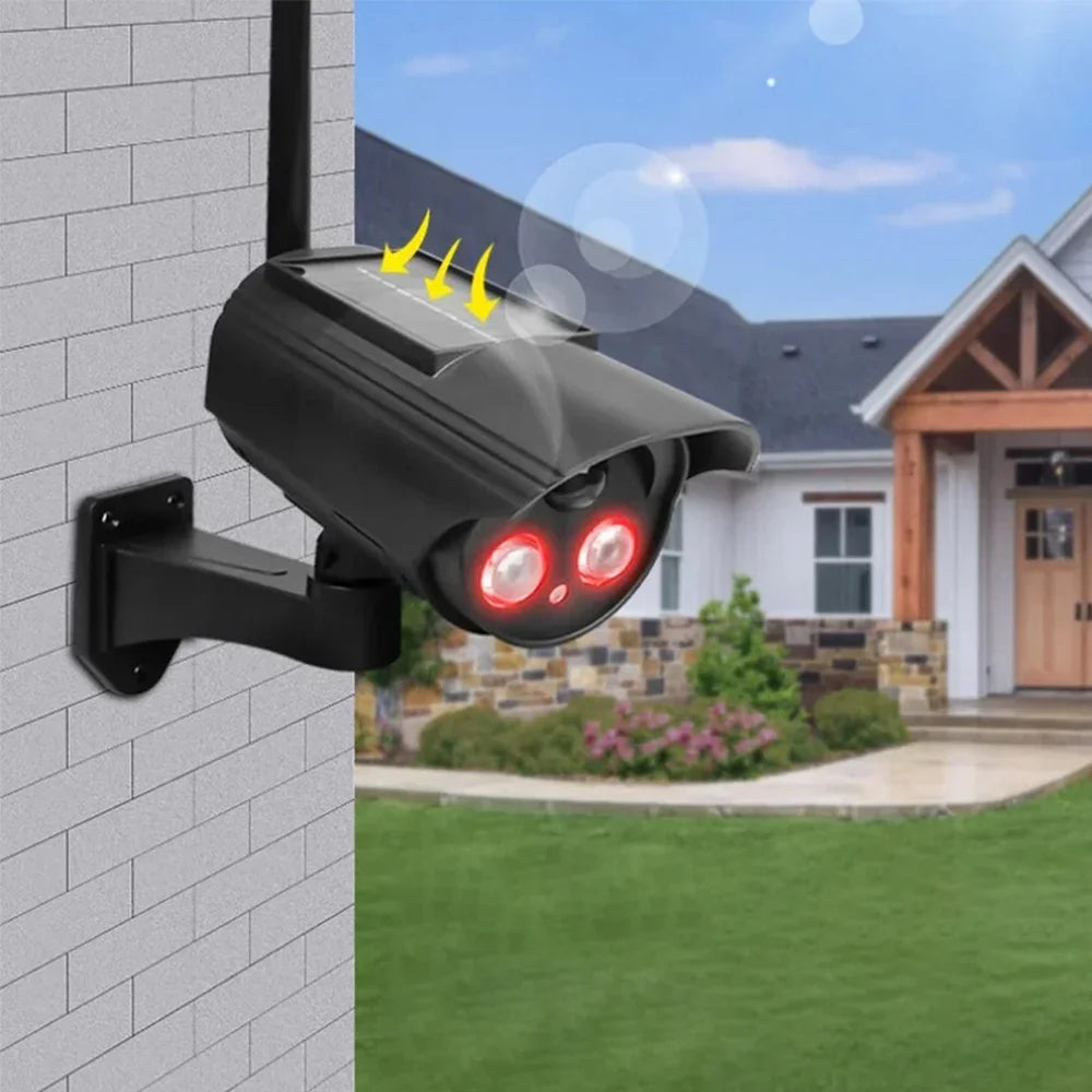 Solar Fake Security Camera With Motion Detection LED