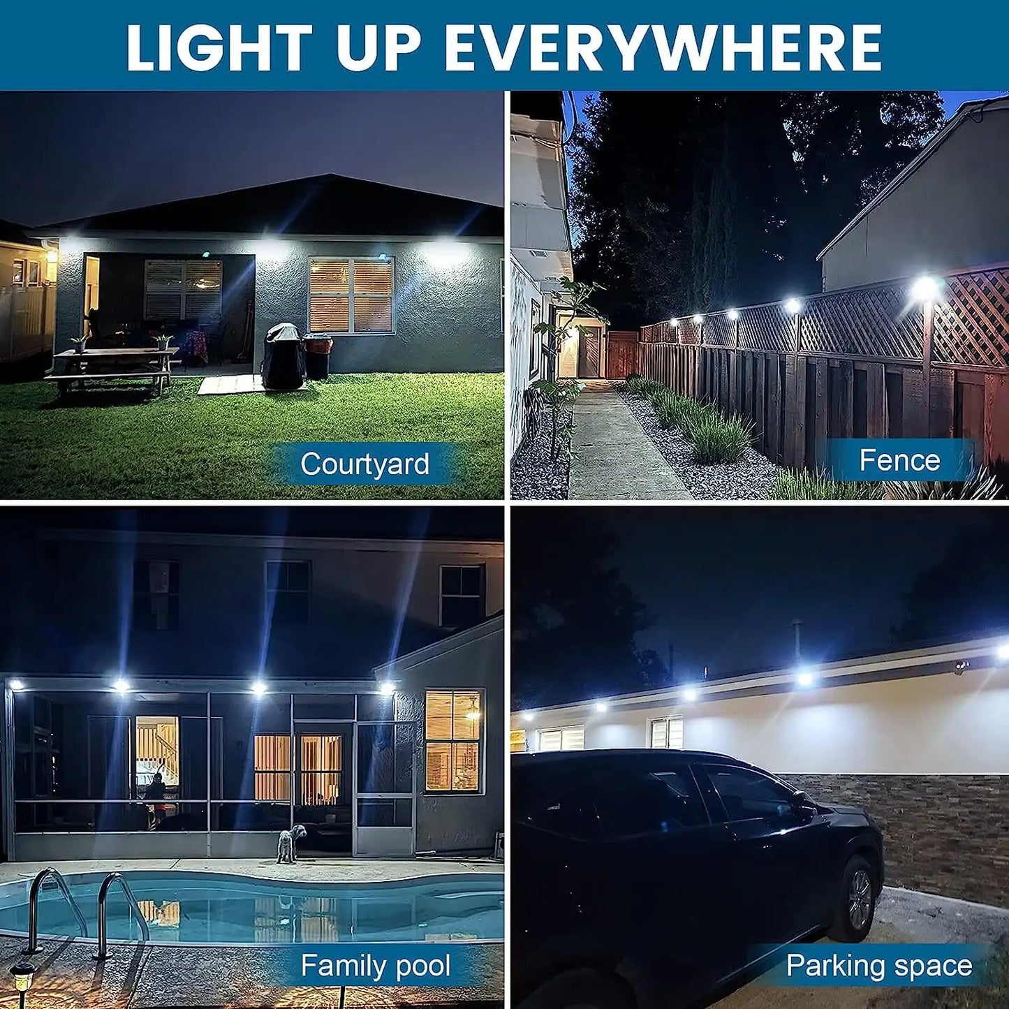 Solar LED Motion Sensor Lights For Garden Yard Fence