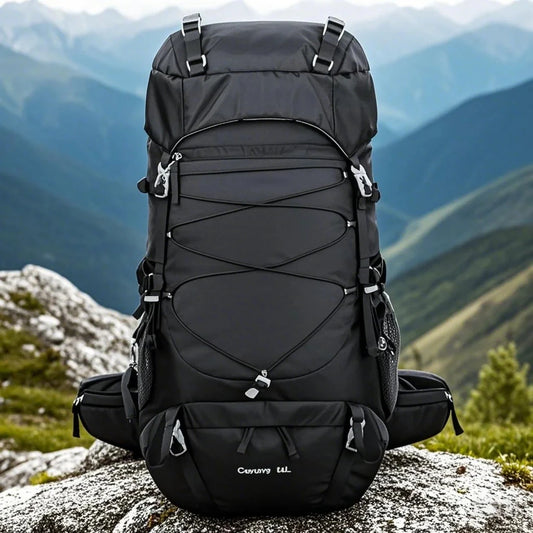 Men's Hiking Backpack Travel Bag 50L Waterproof Rucksack For Camping Mountaineering Trekking Outdoor Sports