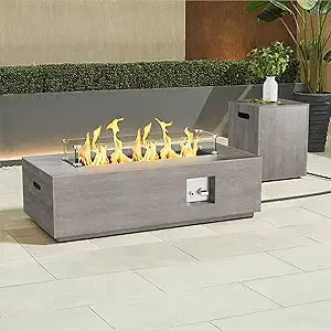 Propane Fire Pit Table 42 Inch Gas Fire Pits Outdoor Fireplaces Tabletop Fire Pit for Patio CSA Certified