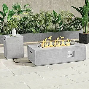 Propane Fire Pit Table 42 Inch Gas Fire Pits Outdoor Fireplaces Tabletop Fire Pit for Patio CSA Certified