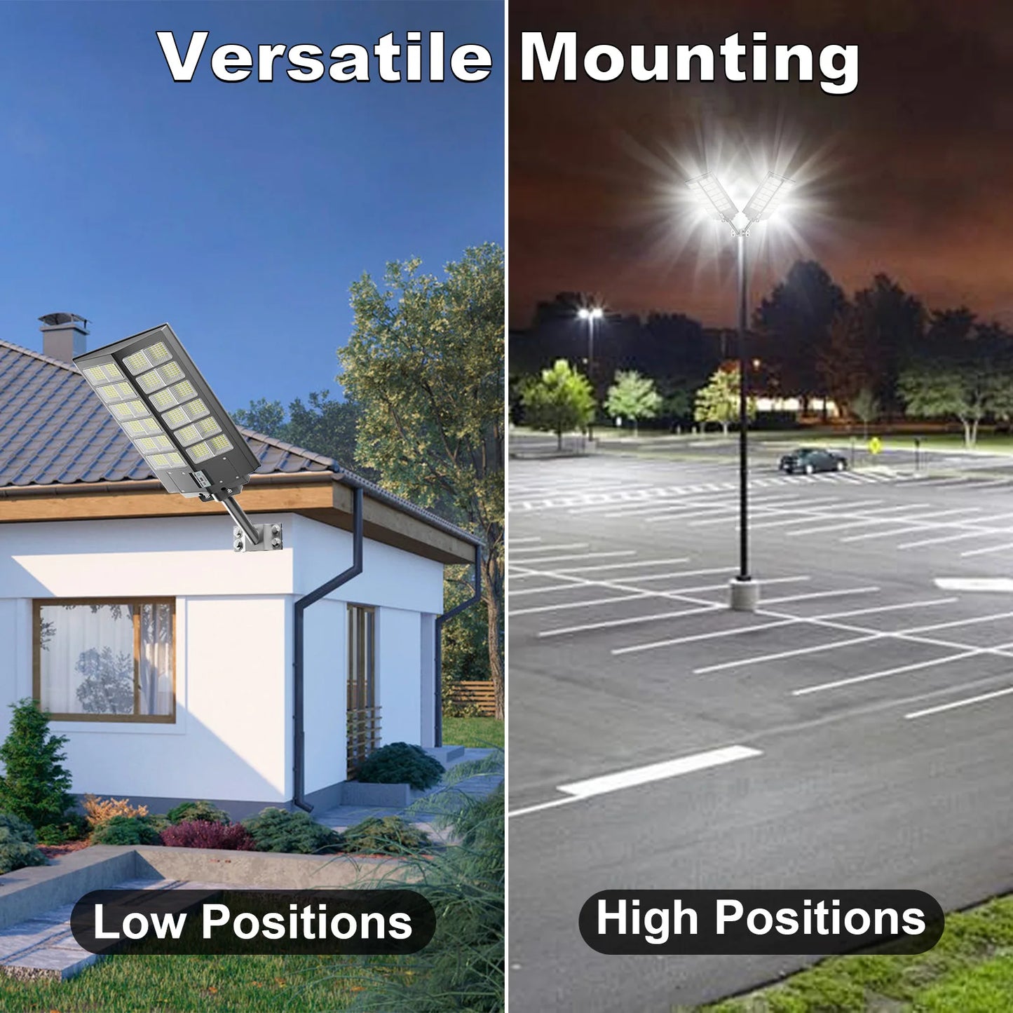 4 Pack Solar Street Lights 5200 IP65 Waterproof With Sensor