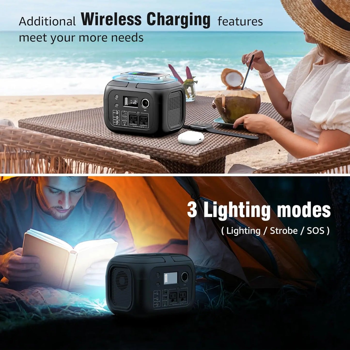 300W 260Wh Portable Power Station With 40W Solar Generator