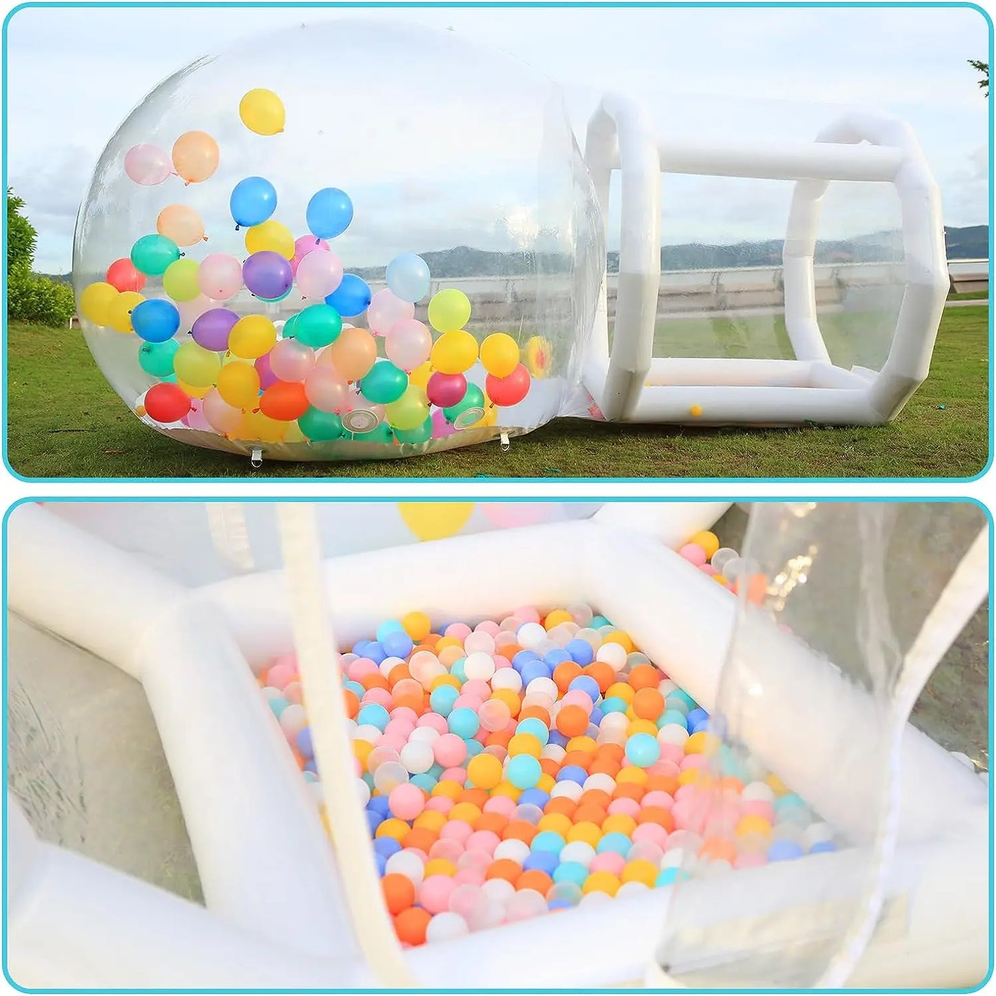 Customization White Bounce House Transparent Inflatable Camping Tent Bubble Dome House for Balloon Event
