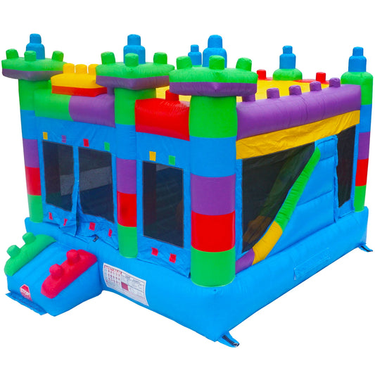 PVC Commercial Inflatable Bounce House for Big Kids with Built in Slide for Outdoor Backyard Birthday Parties