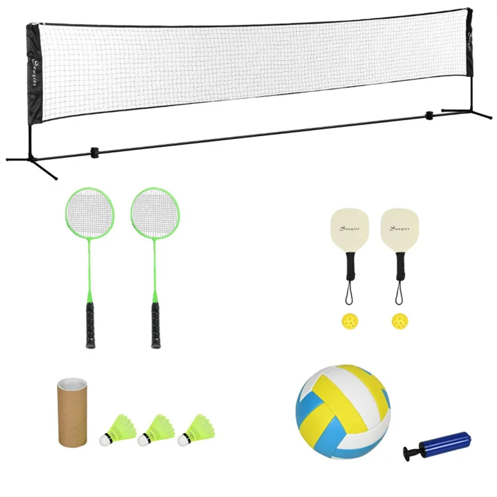 New Portable Badminton Set with Adjustable Height for Badminton and Volleyball
