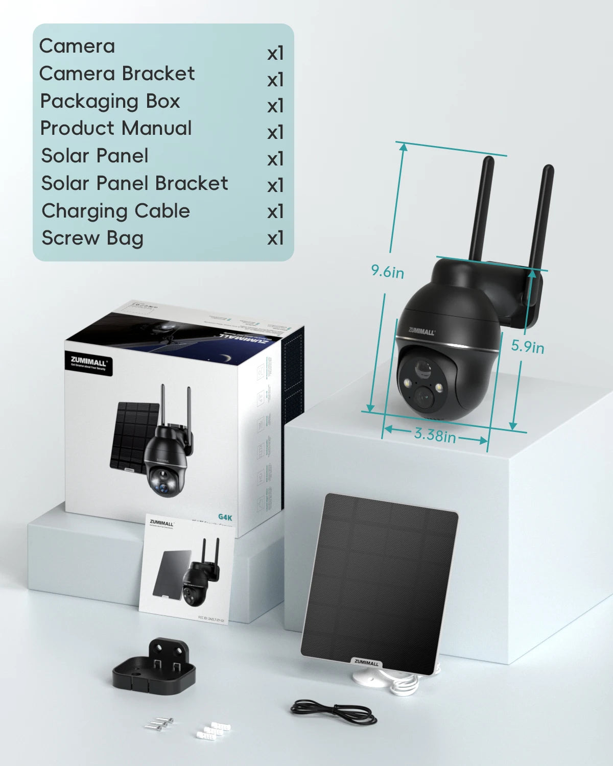 4G LTE Solar Security Camera Outdoor With Color Night Vision