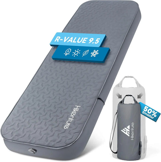 4 Inch Self Inflating Sleeping Pad 9.5 R Value Insulated