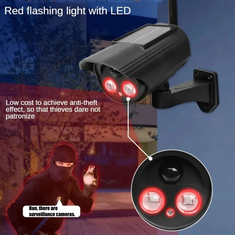 Solar Fake Security Camera With Motion Detection LED