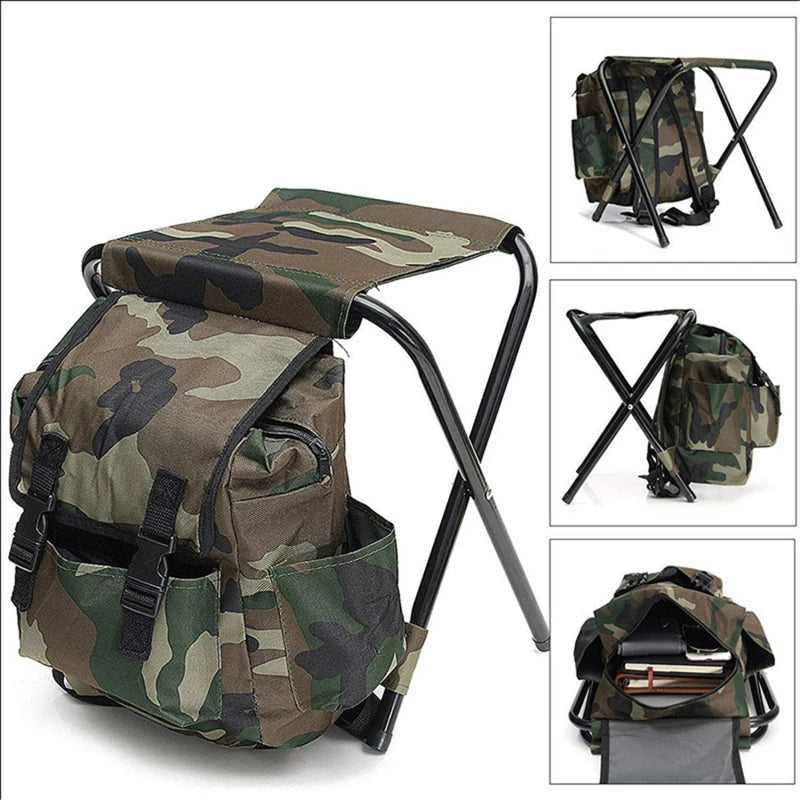 Backpack Cooling Chair Portable Folding Seat for Camping