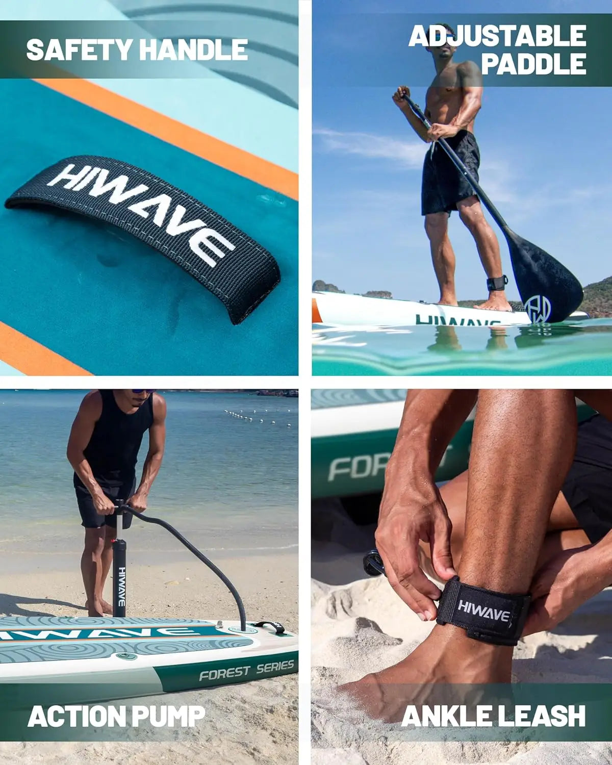 Inflatable Paddle Board 11 Feet x 34 Inches x 6 Inches Extra Wide SUP Board 350 Pound Capacity for Adults Suitable for Sea and Lakes