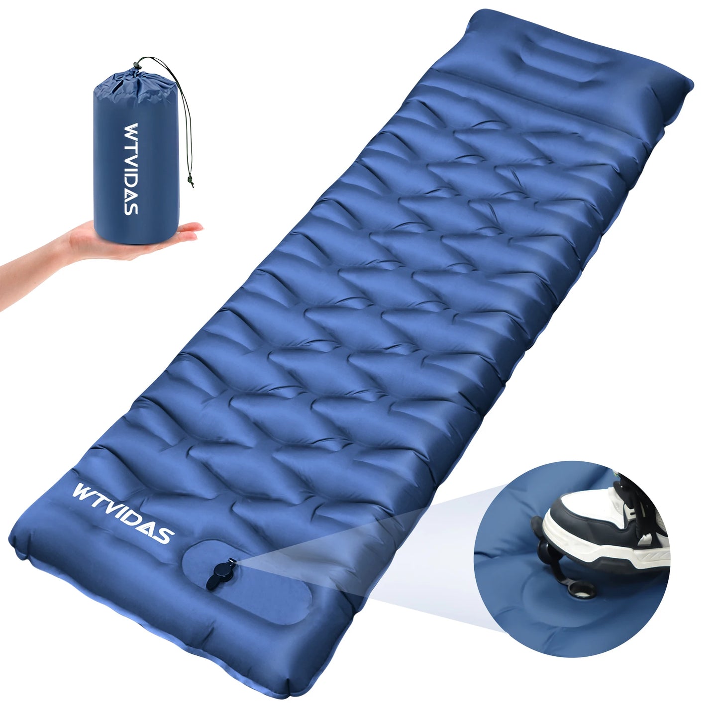 WTVIDAS Oversized Camping Sleeping Pad 4.2 Inch Inflatable