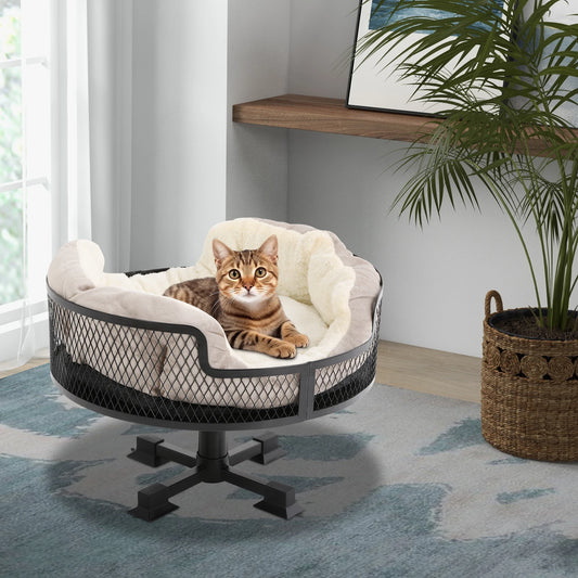 Portable Stainless Steel Elevated Cat Desk Bed 22 Lbs