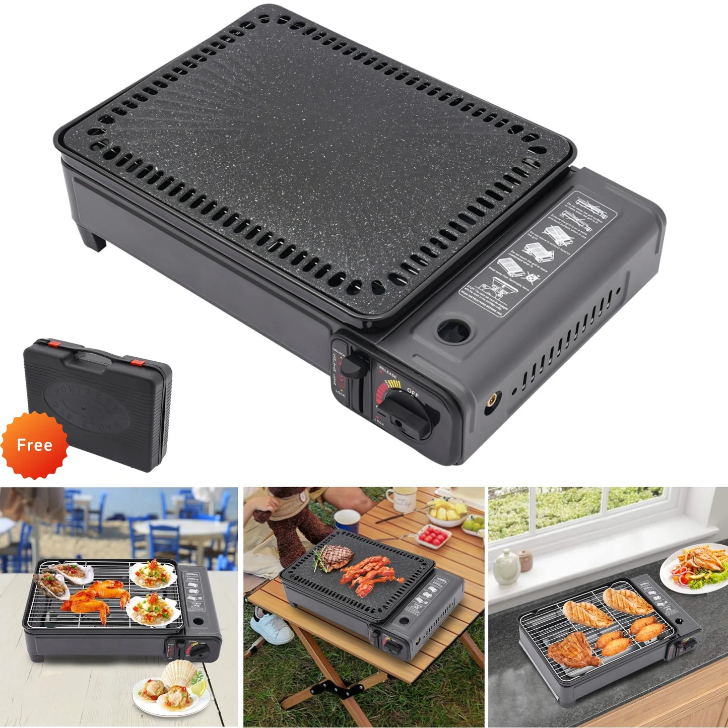Portable Butane BBQ Grill Stove For Camping And Picnic