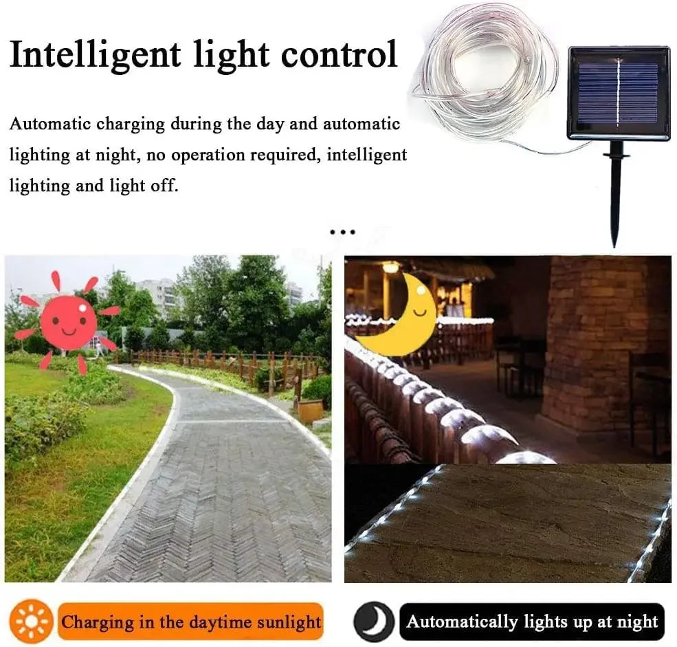 200 LED Solar String Lights 8 Modes Waterproof Outdoor