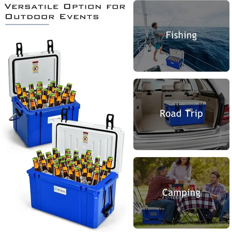 Goplus 58 Quart Cooler Ice Chest with 4 Day Ice Retention Heavy Duty Hard Cooler for Camping Outdoors