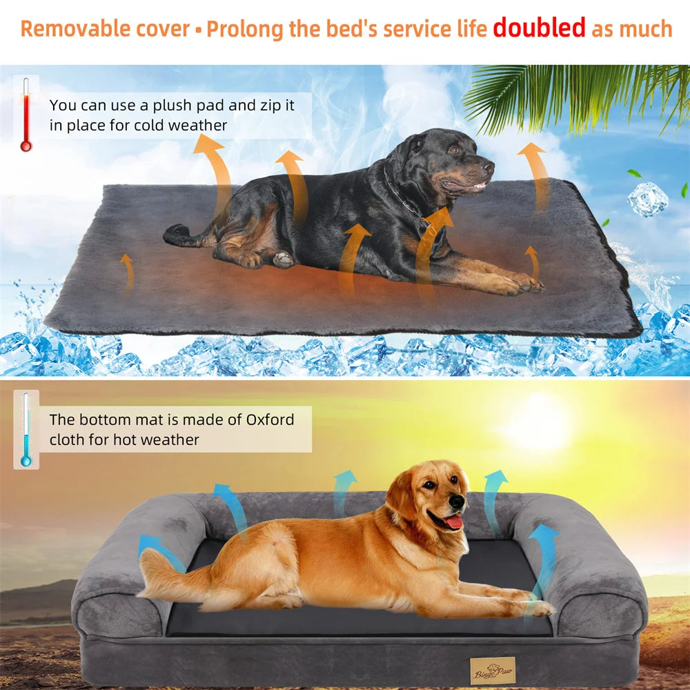 XXXL Calming Orthopedic Dog Bed Memory Foam Waterproof Cover
