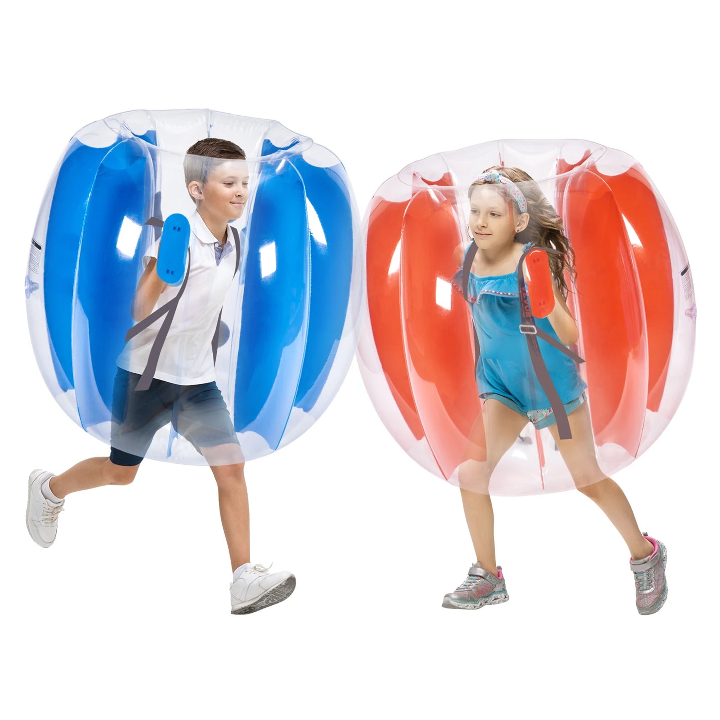 SucceBuy 2 Pack 2/3FT Inflatable Bumper Balls Body Sumo Zorb Balls for Kids and Teens Durable PVC Human Hamster Bubble Balls