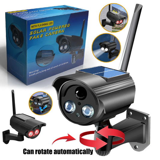 Solar Fake Security Camera With Motion Detection LED