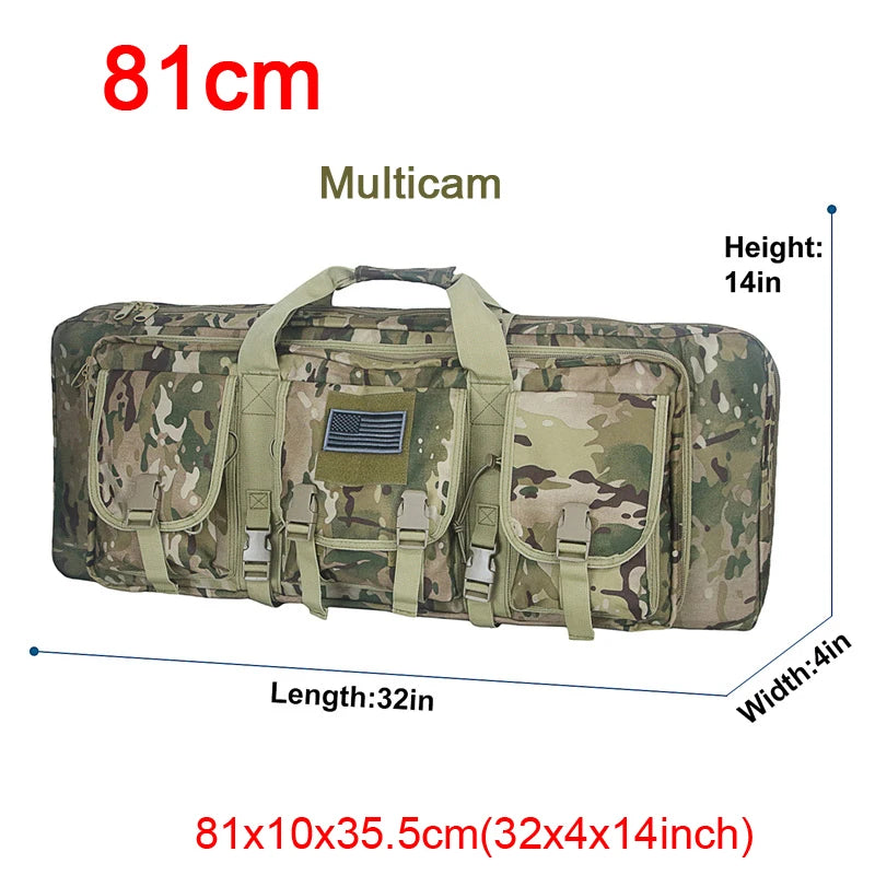 LQARMY Tactical Double Rifle Case Molle Backpack Holster