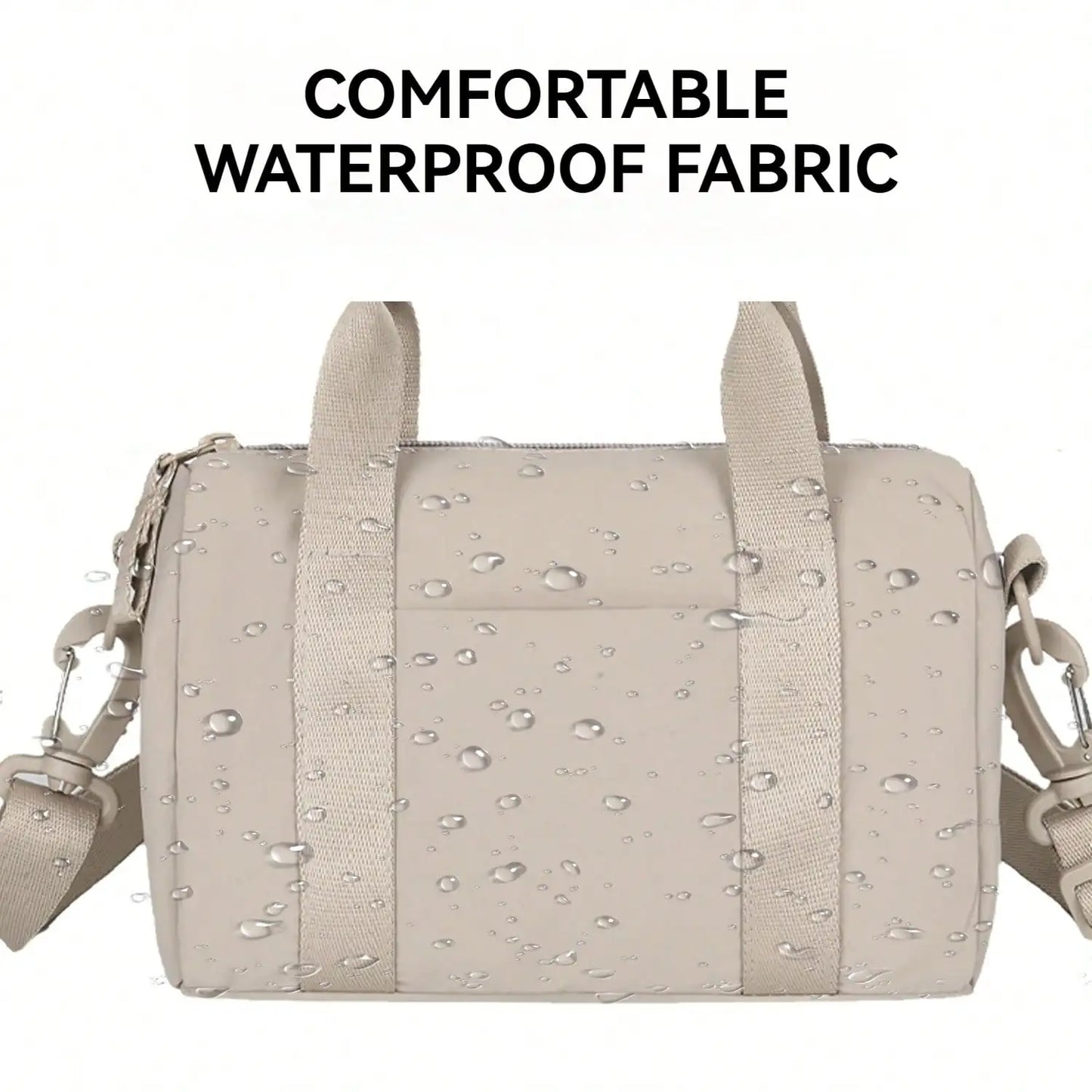 Women's Small Square Tote Bag Large Capacity With Compartments Hand or Shoulder Waterproof Fashionable For Travel Work