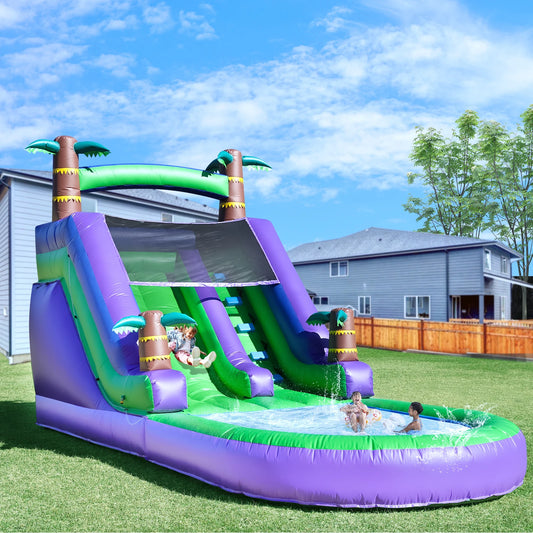 Giant Commercial PVC Inflatable Bounce House Tropical Water Slide for Kids Party Children's Playground Toys