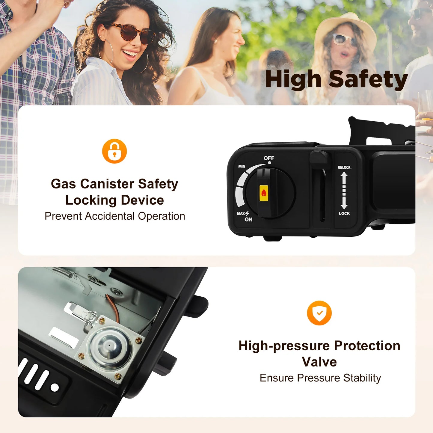 Two Burner Portable Butane Camping Stove With Carry Case