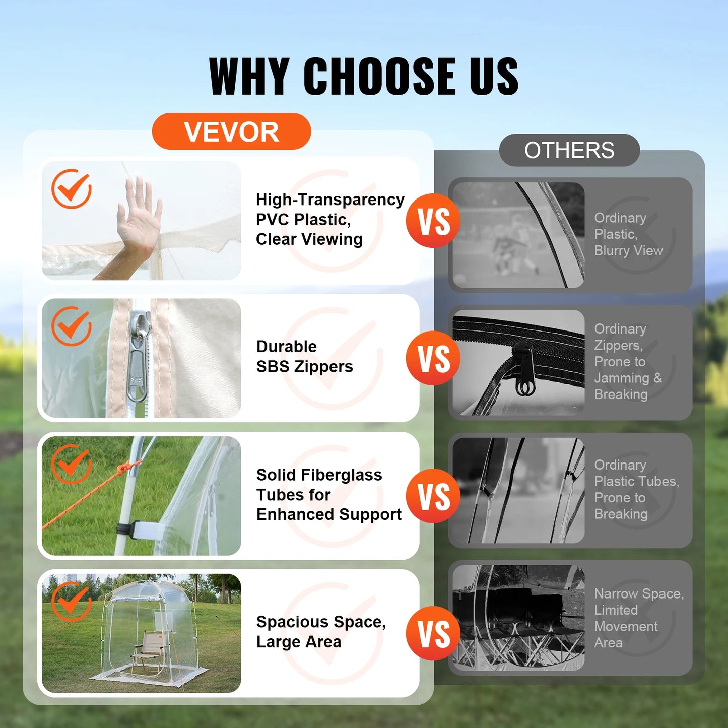 VEVOR Instant Bubble Sports Tent Weatherproof Shelter