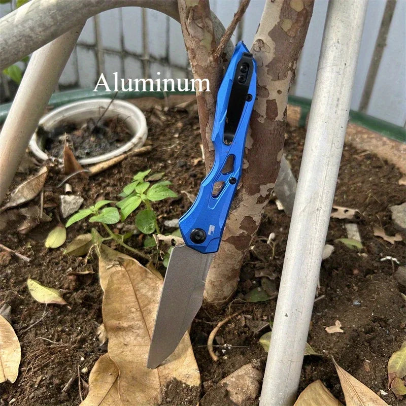 EDC Pocket Folding Knife Aluminum Handle Camping Hunting