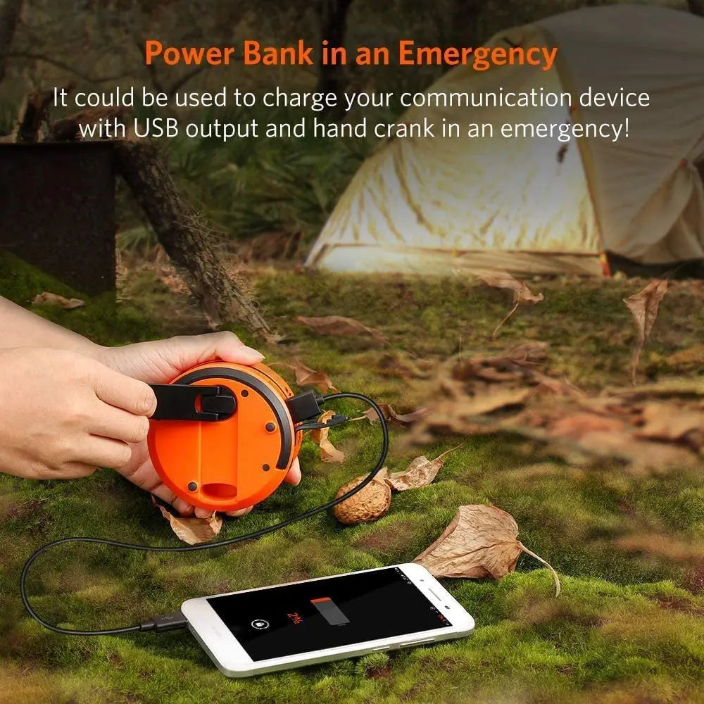 Solar Rechargeable Foldable Camping Lantern Power Bank