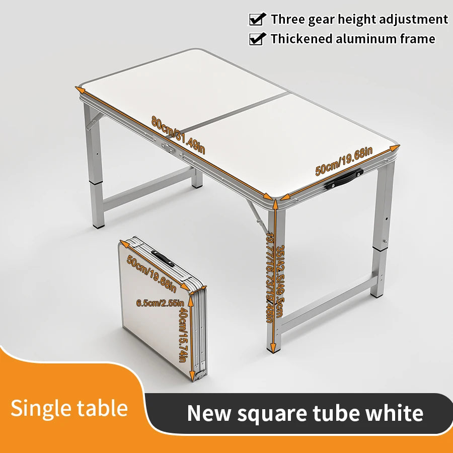 Portable Folding Outdoor Table with Handle for Camping Picnics and Gatherings No Electricity Required