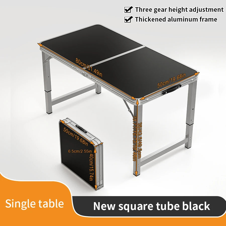 Portable Folding Outdoor Table with Handle for Camping Picnics and Gatherings No Electricity Required