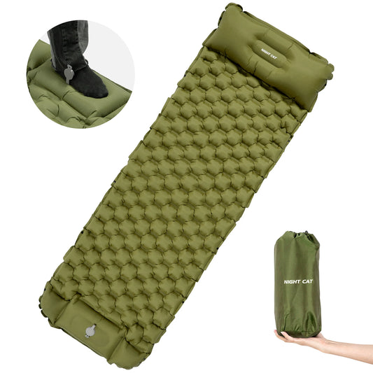 Waterproof Ultralight Inflatable Sleeping Pad With Pillow