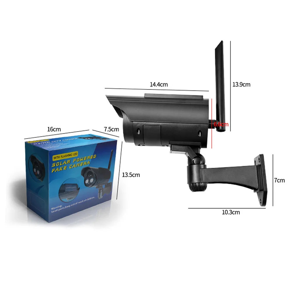 Solar Fake Security Camera With Motion Detection LED